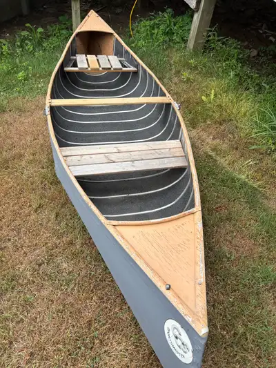 Nice 11’ very light canoe Comes with a paddle Very stable It’s available if you see it.