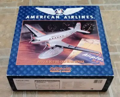 Superbe maquette de collection Douglas DC-3 American Airlines à l’échelle 1:72, réalisée par ERTL –...