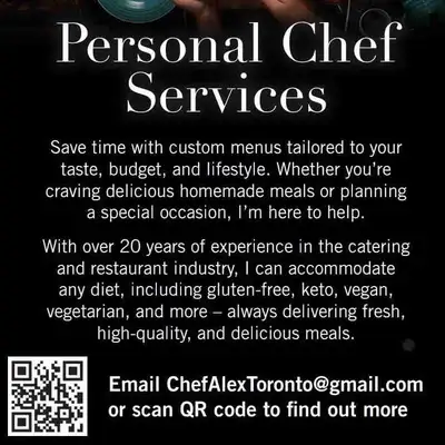 Personal Chef & Meal Prep Services – Delicious Home-Cooked Meals Without the Stress Are you a busy p...