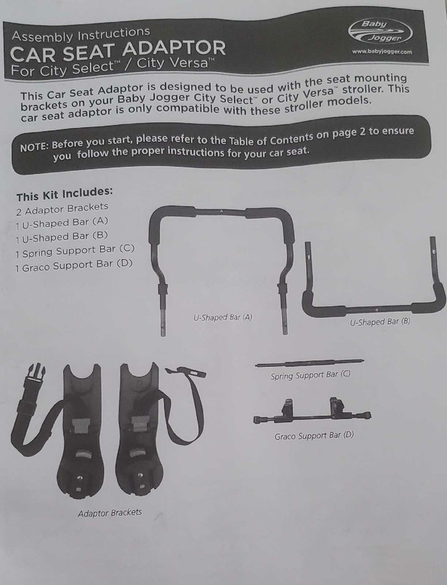 Car Seat Adaptor in Strollers, Carriers & Car Seats in Markham / York Region