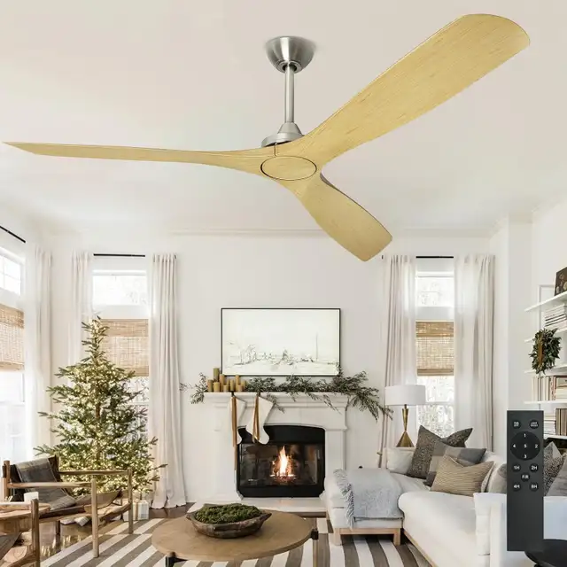 BvenuBigLite Ceiling Fan (No Light) - 52" 3 Blade Modern Black O in Indoor Lighting & Fans in Mississauga / Peel Region - Image 9