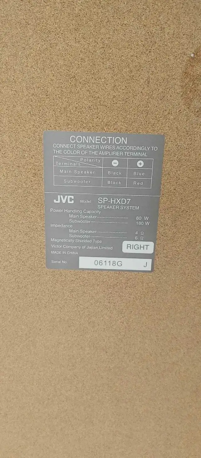 JVC SP-HXD7 Speaker System. in Speakers in Calgary - Image 7
