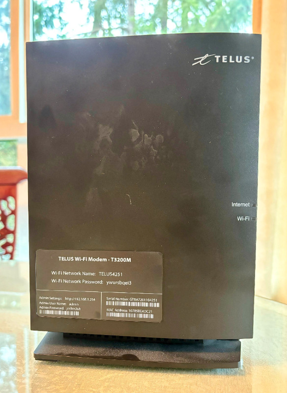 TELUS Wi-Fi - T3200M Modem Router in General Electronics in Burnaby/New Westminster - Image 2