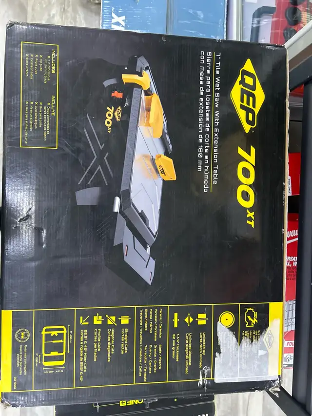 QEP 700 XT 7” Tile Wet Saw with Extension Table in Box in Power Tools in Oshawa / Durham Region - Image 6
