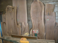 Kiln Dried Live edge walnut, wide slabs, ash, cherry, boards