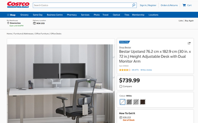 Brand New Electric Height-Adjustable Desk with Dual Monitor Arm, View more