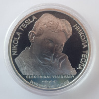 Serbia 100 Dinar 2018 Nikola Tesla Alternating Current Silver Ag