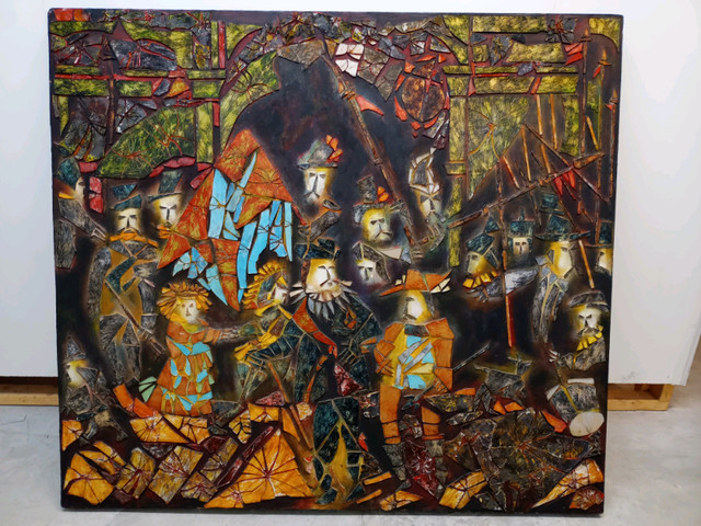 Tableau peinture originale Marc Sylvain sur panneau 48"x54" dans Art et objets de collection  à Sherbrooke