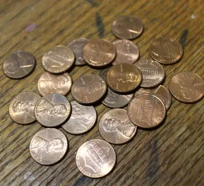 US  Lincoln Memorial 1 Cent coins. Copper plated zinc, View more