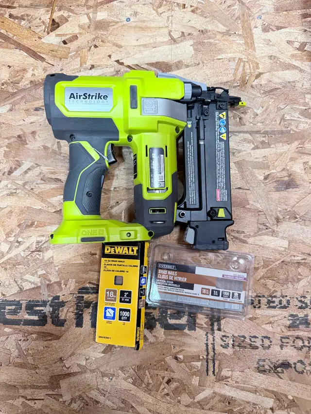 RYOBI 18V ONE+ AirStrike 18-Gauge Cordless Lithium-Ion Brad Nail