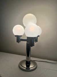 Mid Century Chrome 4 Tier Globe Lamp