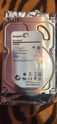 Seagate barracuda  2000gb hard drive 