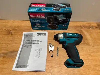 NEW Makita 12v impact driver + battery + charger starter kit, View more