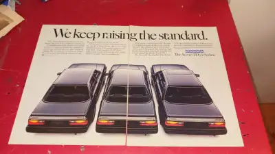 RETRO 1985 HONDA ACCORD SEDAN ORIGINAL 11X16 PRINT AD  ANNONCE, View more