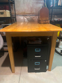 Solid Pine Bar height table with leaf
