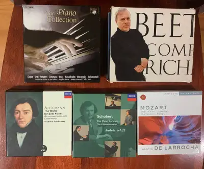 Classical CDs, Piano sonatas MOZART Piano Sonatas Fantasias and Rondos, Alicia De Larrocha, 5 CDs, R...