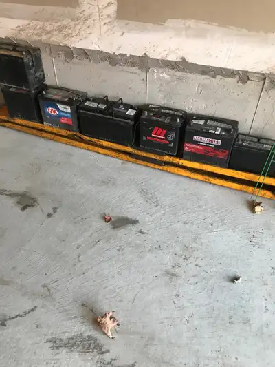 Lots used car battery, good used $50each with core. $80without core. Send me your battery info.