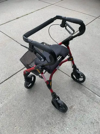 Large wheels, heavy duty frame and carry basket. In very good condition Located in Nelson