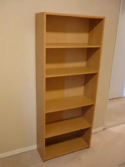 Narrow Wood Bookcase With 5 Shelves, View more