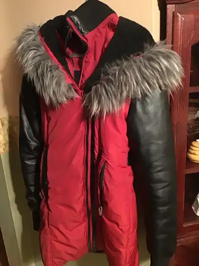 Manteau d’hiver pour femme avec collet de fourrure,gr:large , View more
