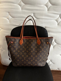 Authentic Louis Vuitton Neverfull Red Cherry Interior MM