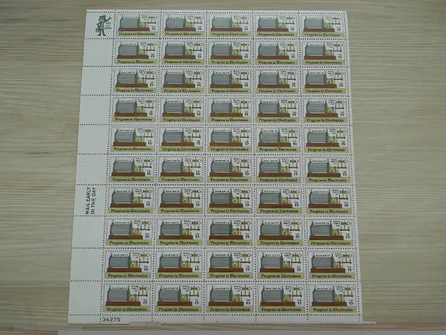 US Stamps - Progress in Electronics - full sheets65126295568642123