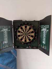 Dart board with cabinet 
