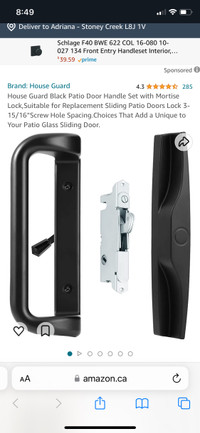 BRAND NEW - sliding patio door replacement handle