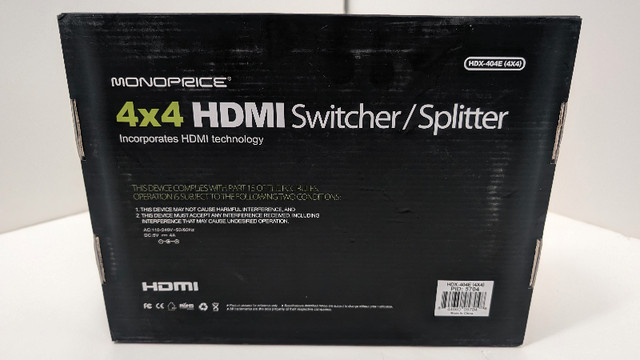 4x4 HDMI Switcher/Splitter dans Appareils électroniques  à Longueuil/Rive Sud - Image 2