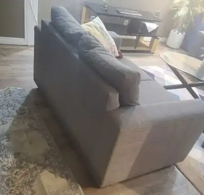 Modern Grey Loveseat, View more