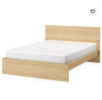 King Sz IKEA malm bed frame with slats dropoff extra $