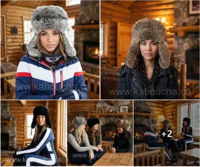 Chapeau Ushanka Russe en Vraie Fourrure de Lapin Chaleur Ultime, View more