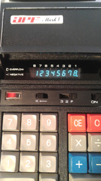 ⭐ Vintage APF Mark V Calculator. Fliptop. Carrying Handle.