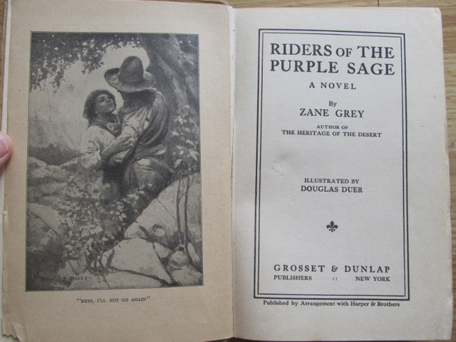 RIDERS OF THE PURPLE SAGE by Zane Grey – 1912 in Fiction in City of Halifax - Image 2