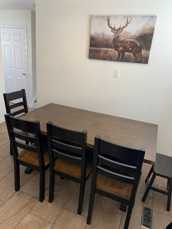 Harvest Dining Table with Matching Chairs, Bench and Stool in Dining Tables & Sets in Kawartha Lakes - Image 3