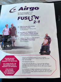 Walker:   Fusion 2 in 1 Walker / Wheelchair