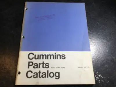 Cummins V-588 Series Diesel Parts Catalog Marine Auto Construct, View more