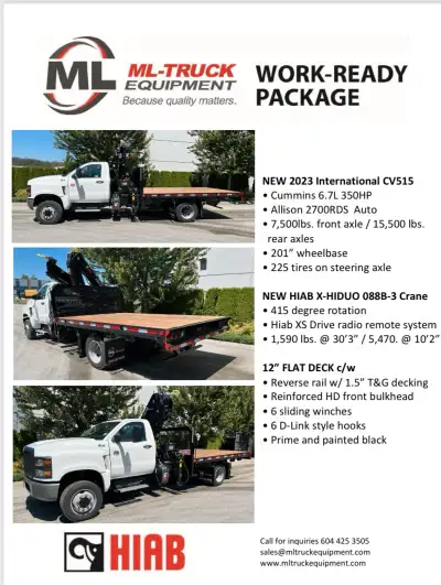 This is a brand new 2023 International CV515, equipped with a Cummins 6.7L 350HP engine and an Allis...