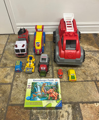 7 Little Boys Cars & Trucks / Dinosaur Puzzle