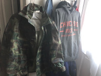 Mens size small jacket and hoodie 