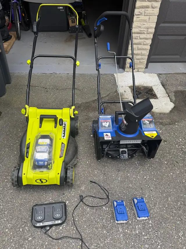 Battery operated Lawn mower and Snow blower in Lawnmowers & Leaf Blowers in Mississauga / Peel Region - Image 2