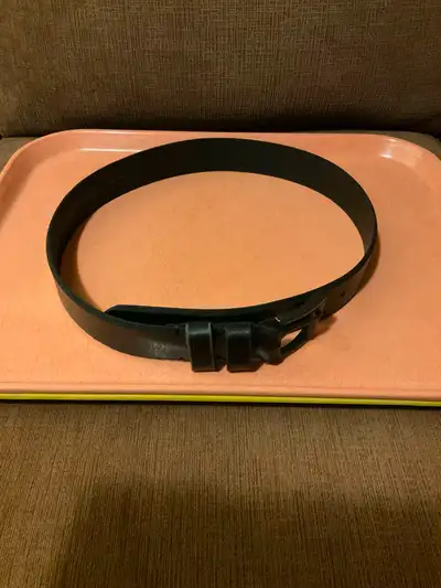 Men's black leather belt size 34 inches brand new, View more