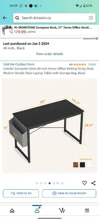 40 inch desk