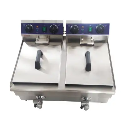 110V Electric Commercial Deep Fryer Machine 20L Dual Tank 181639, View more