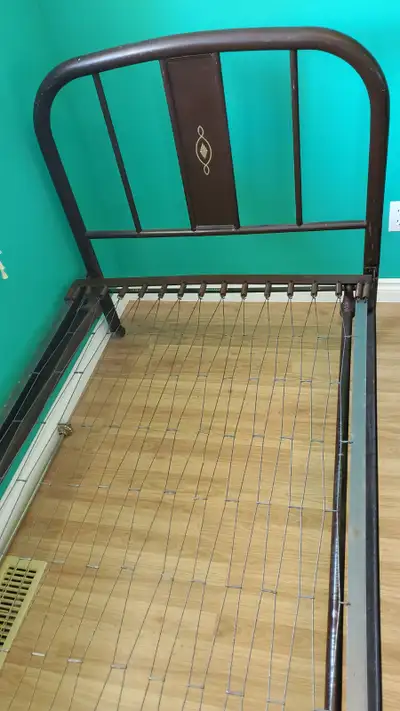 Antique Iron Bed Frame - "Restmore", View more