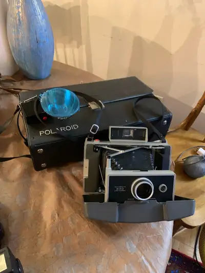 Vintage Polaroid 330 Automatic Land Camera with Case and Flash, View more