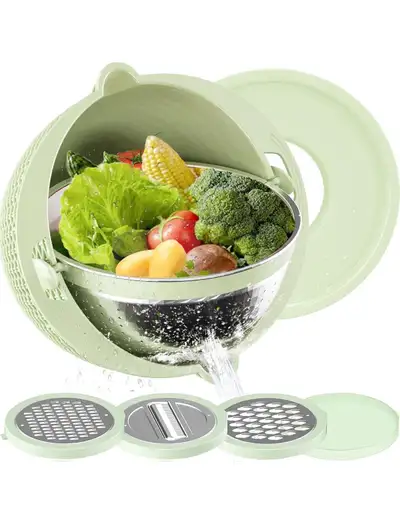 4-1 Colander with Mixing Bowl Set with Slice, View more
