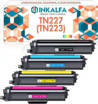 NEW: Toner Cartridge for Brother TN227 TN223, 4 Pack