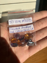  Amethyst and citrine  gemstones 