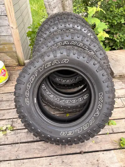 Goodyear Wrangler Duratrac tires. Set of 4. Size LT275/70R18. Has M+S rating for all-season traction...